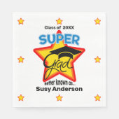 Modern Super Afstudeerder Logo - Personaliseer Naa Servet (Voorkant)