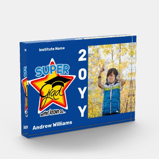 Modern Super Afstudeerder - Personaliseer tekst, f Fotoblokken (Links)