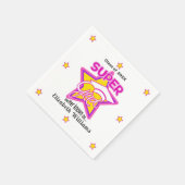 Modern Super Afstudeerder Roze - Personaliseer Naa Servet (Hoek)