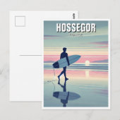 Modern Surfer Sunset Hossegor Frankrijk Briefkaart (Voorkant / Achterkant)