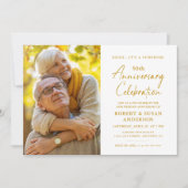 Modern Surprise 50th Wedding Jubileum Foto Kaart (Voorkant)