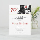 Modern Surprise 70ste verjaardagsfeestje Kaart (Staand voorkant)