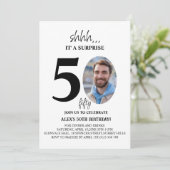 Modern Surprise Verjaardagsfeest Minimale Mannen v Kaart (Staand voorkant)