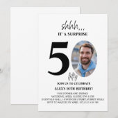 Modern Surprise Verjaardagsfeest Minimale Mannen v Kaart (Voorkant / Achterkant)