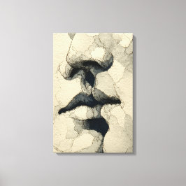 Modern Surreal Portret | Fragmentarische Band (det Canvas Afdruk