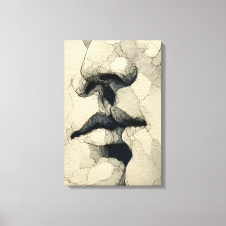 Modern Surreal Portret | Fragmentarische Band (det Canvas Afdruk