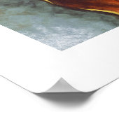 Modern Surreal Yellow Sinaasappel Hibiscus Flower Poster (Hoek)