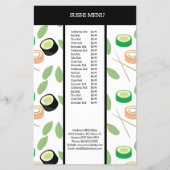 Modern Sushi Asian Restaurant Pattern Menu (Voorkant)