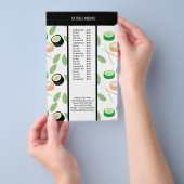 Modern Sushi Asian Restaurant Pattern Menu (Hand)
