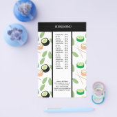 Modern Sushi Asian Restaurant Pattern Menu (Enkel)