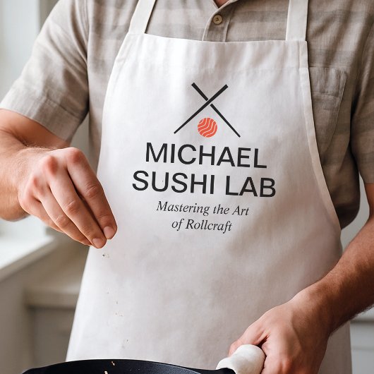Modern Sushi Lab Name Logo Design Schort