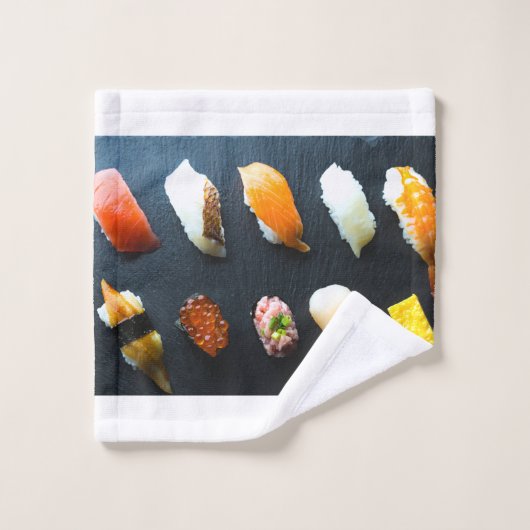 Modern Sushi Towel Set – Minimal & Delicious Bad Handdoek (Wasdoekje)