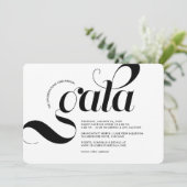 Modern Swag Minimalistisch Gala Kaart (Staand voorkant)