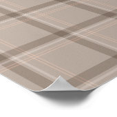 Modern Swan Plaid Gingham Boy Baby shower Welkom Poster (Hoek)