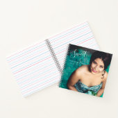 Modern Sweet 16 Birthday Party Photo Guest Book Notitieboek (Binnen)