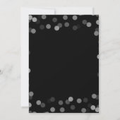 MODERN Sweet 16 Birthday Silver Chic Glitter Kaart (Achterkant)