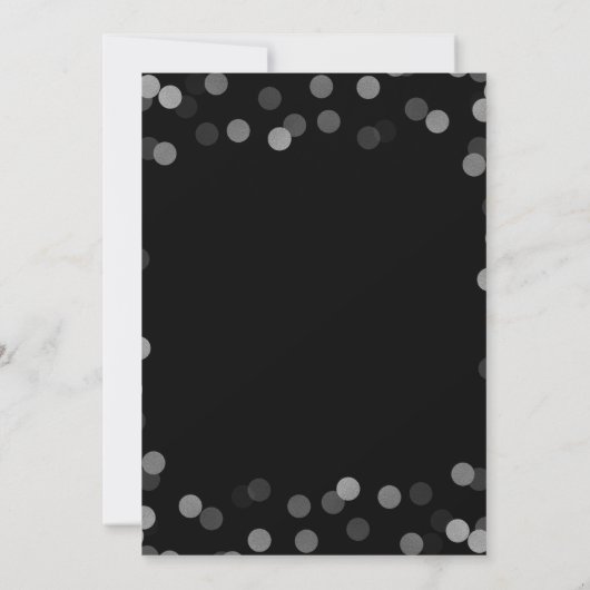 MODERN Sweet 16 Birthday Silver Chic Glitter Kaart (Achterkant)