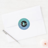 Modern Sweet 16 Blauwgroen Aqua Glitter - Speciaal Ronde Sticker (Envelop)