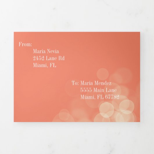 Modern Sweet 16 Bokeh Licht Foto Drieluik Uitnodiging (Cover)