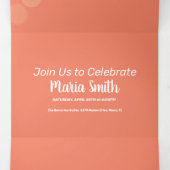 Modern Sweet 16 Bokeh Licht Foto Drieluik Uitnodiging (Binnenkant midden)