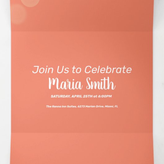 Modern Sweet 16 Bokeh Licht Foto Drieluik Uitnodiging (Binnenkant midden)