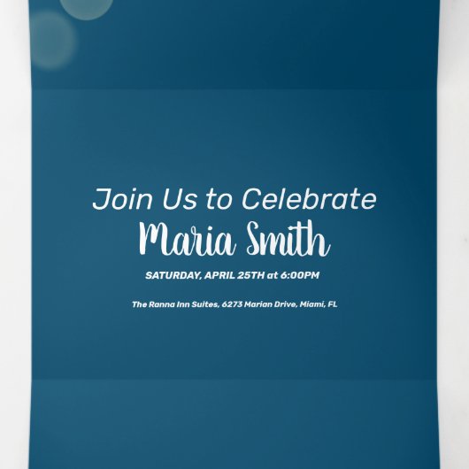 Modern Sweet 16 Bokeh Licht Foto Drieluik Uitnodiging (Binnenkant midden)