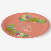 Modern Sweet 16 Luau 16th Birthday Party Papieren Bordje (Gekanteld)