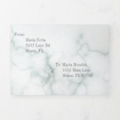 Modern Sweet 16 Marmer en Grijs Drieluik Uitnodiging (Cover)