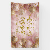 Modern sweet 16 pink gold balloons welcome spandoek (Verticaal)