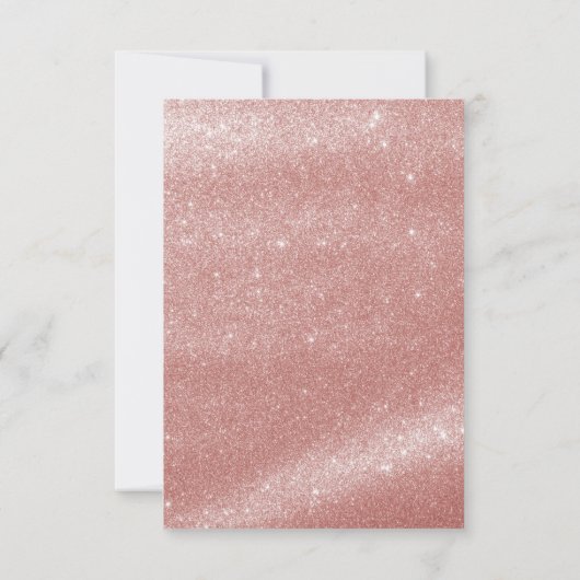 Modern Sweet 16 Roos Gold Glitter Drips Script Kaart (Achterkant)