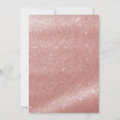 Modern Sweet 16 Roos Gold Script Glitter Birthday Kaart (Achterkant)