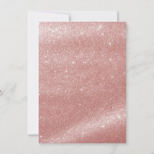 Modern Sweet 16 Roos Gouden Verjaardagsfeest Kaart (Achterkant)