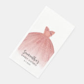 Modern Sweet 16 Script Dress 16e verjaardag Custom Servet (Hoek)