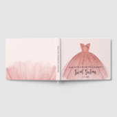 Modern Sweet 16 Script Dress Verjaardag Custom Gastenboek (Volledig)