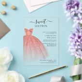 Modern Sweet 16 Script Verjaardag Acryl Uitnodigingen (Insitu (Huwelijk))