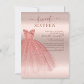 Modern Sweet 16 Script Verjaardag Kaart (Voorkant)