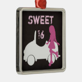 Modern Sweet 16 Silhouette Ornament (Rechts)