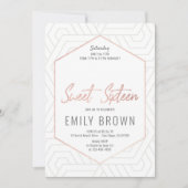 Modern Sweet 16 uitnodiging (Voorkant)