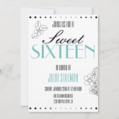 Modern Sweet 16 Uitnodiging (Voorkant)