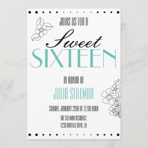 Modern Sweet 16 Uitnodiging