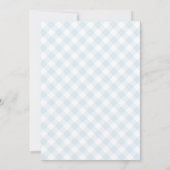 Modern + Sweet Blue Gingham Boy Baby shower Kaart (Achterkant)