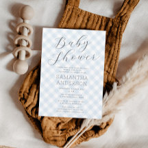 Modern + Sweet Blue Gingham Boy Baby shower