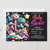 Modern Sweet Candyland Baby shower Kaart (Voorkant)
