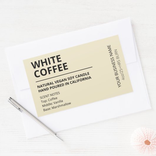 Modern Sweet Coffee Soy Candle Labels (Envelop)
