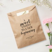 Modern Sweet Ending naar een nieuw begin bruiloft Bedankzakje (Gezegeld)