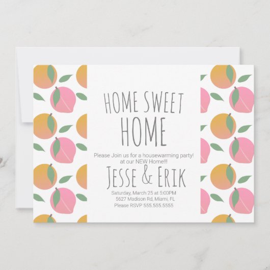 Modern Sweet Fruits Housewarming Party Kaart (Voorkant)