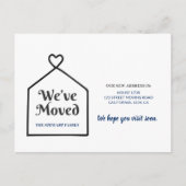 Modern Sweet Home We hebben nieuw adres verplaatst Briefkaart (Voorkant)