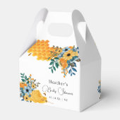 Modern Sweet Honey Bijen Bloemen Baby shower Bedankdoosjes (Achterkant)