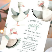 Modern Sweet Little Goose Baby shower Kaart