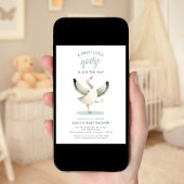 Modern Sweet Little Goose Baby shower Kaart